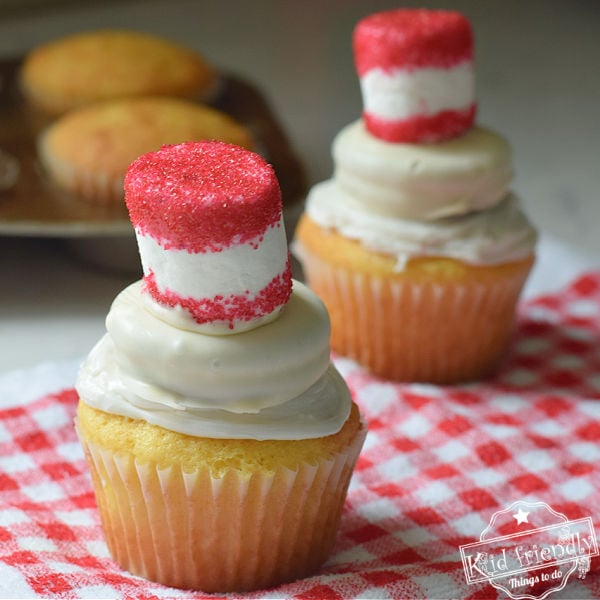 dr seuss hat cupcake toppers