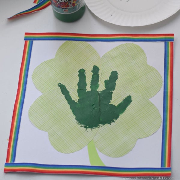 shamrock handprint craft 