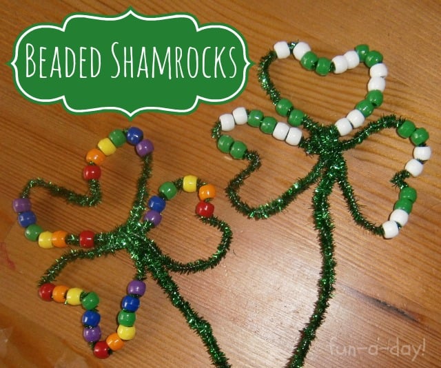 beaded shamrock craft 