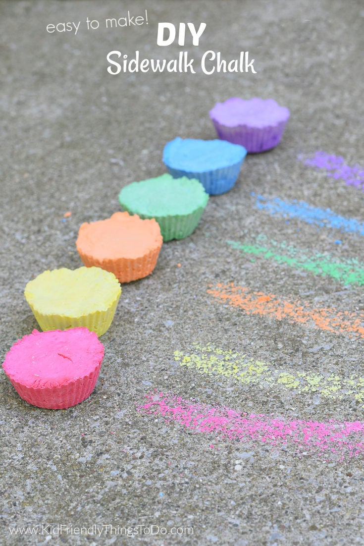 Easy Homemade Colored Chalk Recipe