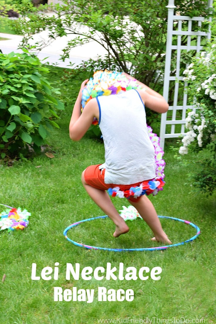 Lei Necklace Relay Race fun summer game
