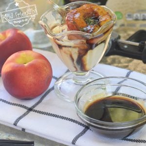 grilled peaches with balsamic sauce