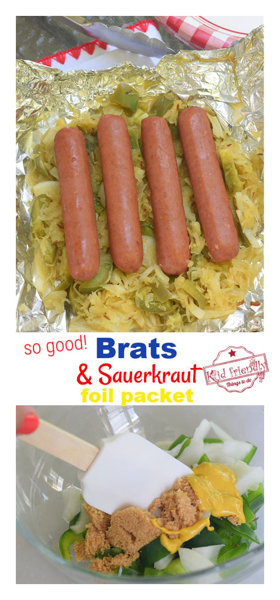 making brats and sauerkraut 