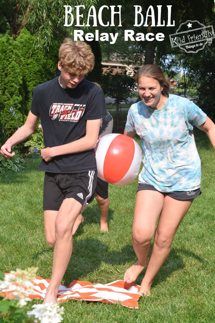 Beach Ball Relay Race: A Fun and Engaging Group Activity