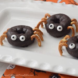 chocolate spider donuts