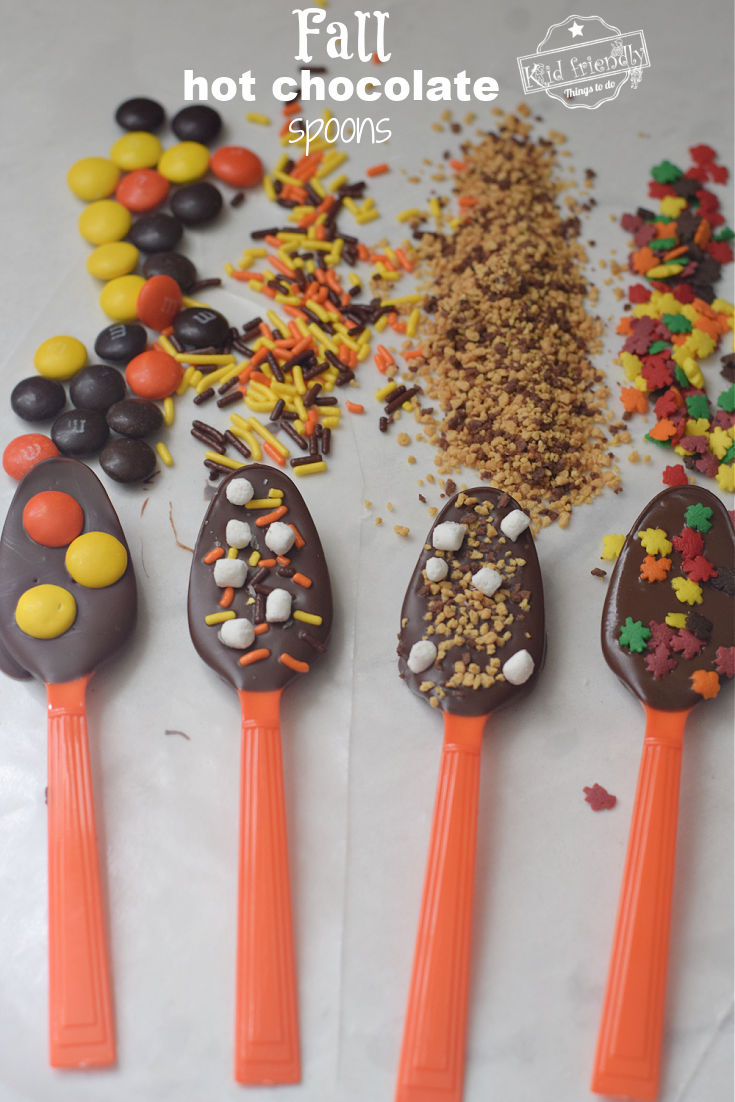 fall hot chocolate spoons 