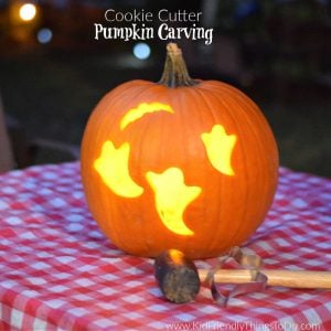 pumpkin carving with cookie cutters