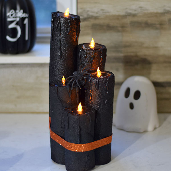 You are currently viewing Pool Noodle Halloween Candles Craft {So Fun!}