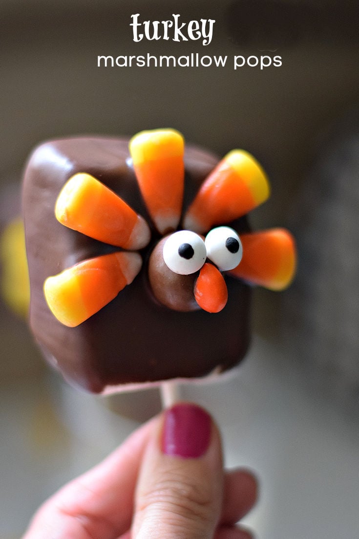 turkey marshmallow pops 