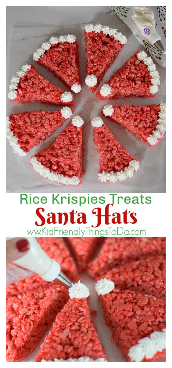 Santa hat Rice Krispies Treat