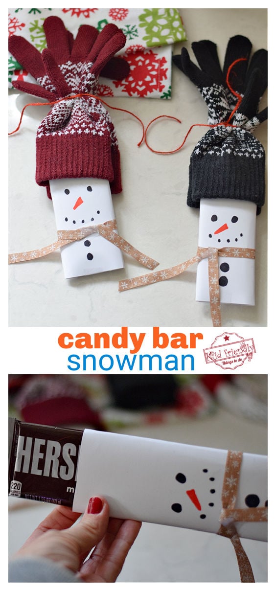 how to make a chocolate bar snowman 