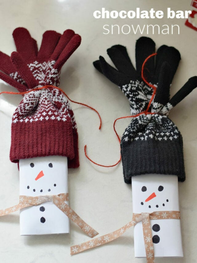 Candy Bar Snowman with Gloves Hat – Story