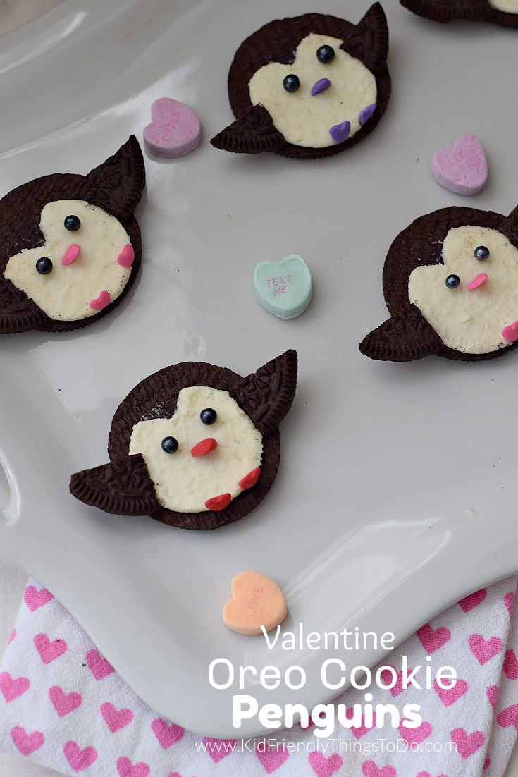 Valentine Oreo cookie penguins 