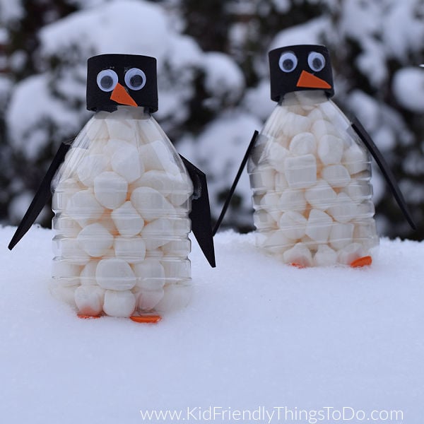 You are currently viewing How to Make an Adorable Water Bottle Penguin Craft for Kids | Kid Friendly Things To Do