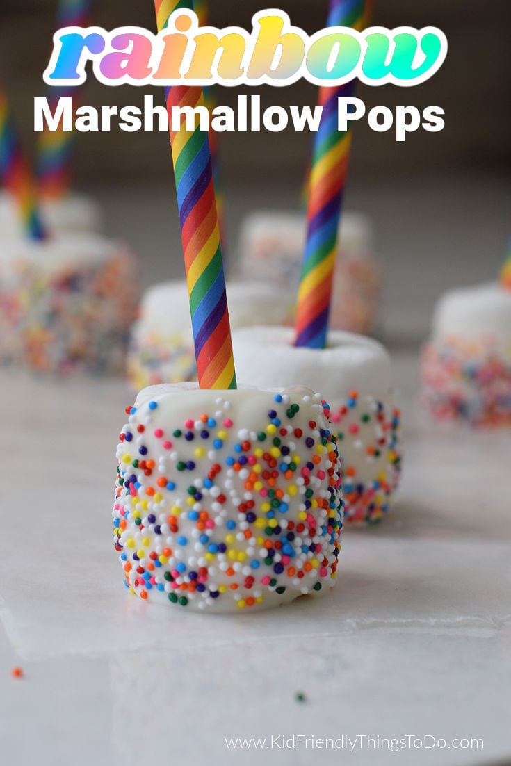 rainbow marshmallow pops 