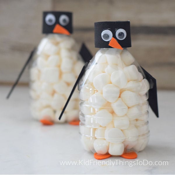 water bottle penguin craft