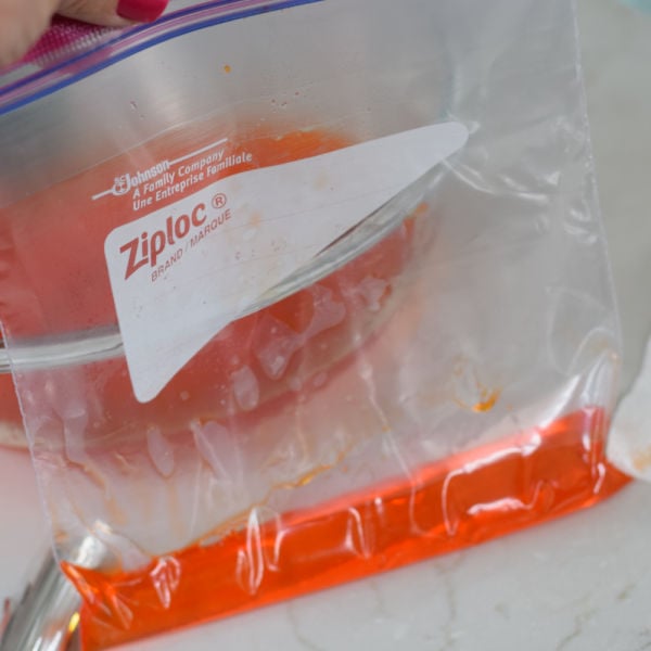 making Carrot Jell-O Jiggler Easter Treats for Kids to eat