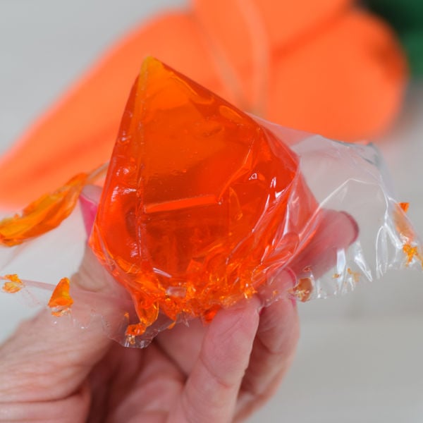 making Carrot Jell-O Jigglers Easter Treats for Kids to eat