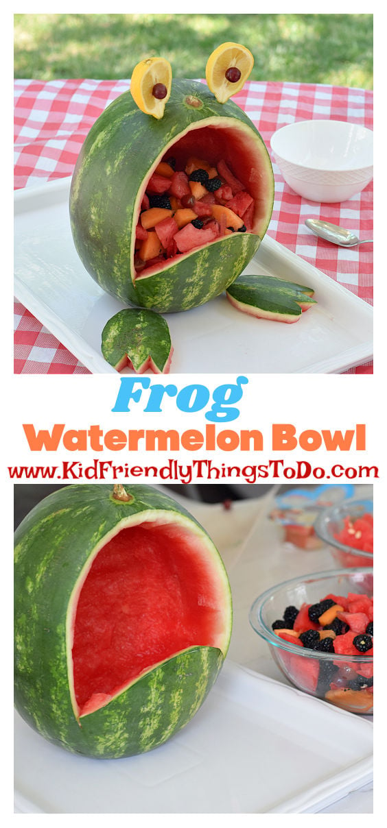 frog watermelon fruit bowl 