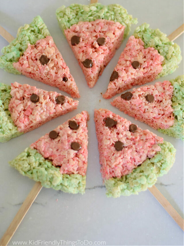 Watermelon Rice Krispie Treats Recipe – Story