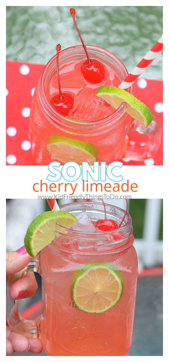 cherry limeade Sonic copy-cat drink for summer 