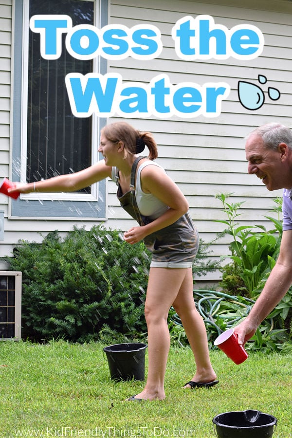 Toss the Water Game for summer 