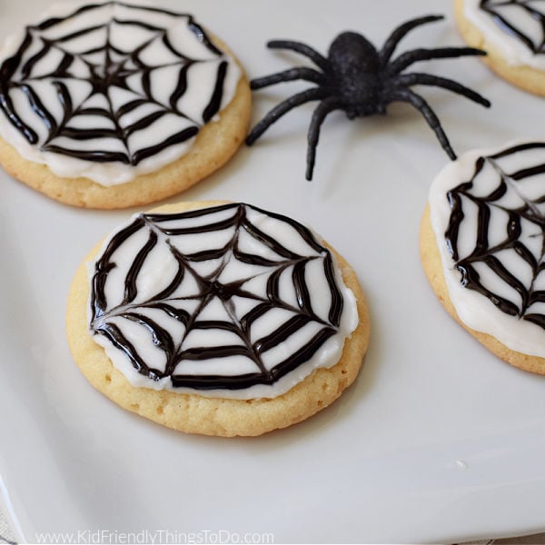spider web cookies for Halloween