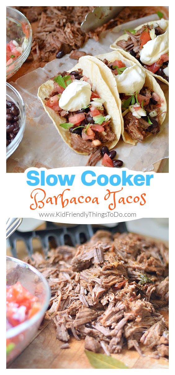 barbacoa tacos in the slow cooker 