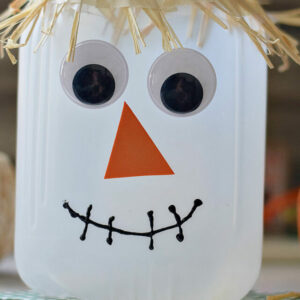 milk jug scarecrow bucket