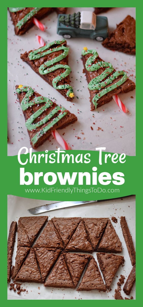 Christmas tree brownies 