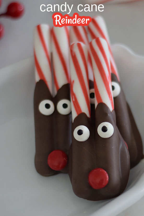 chocolate covered candy cane reindeer 