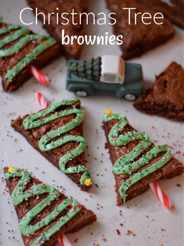 Christmas tree brownies