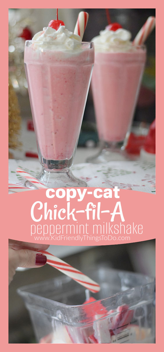 copy-cat chick-fil-a peppermint milkshake