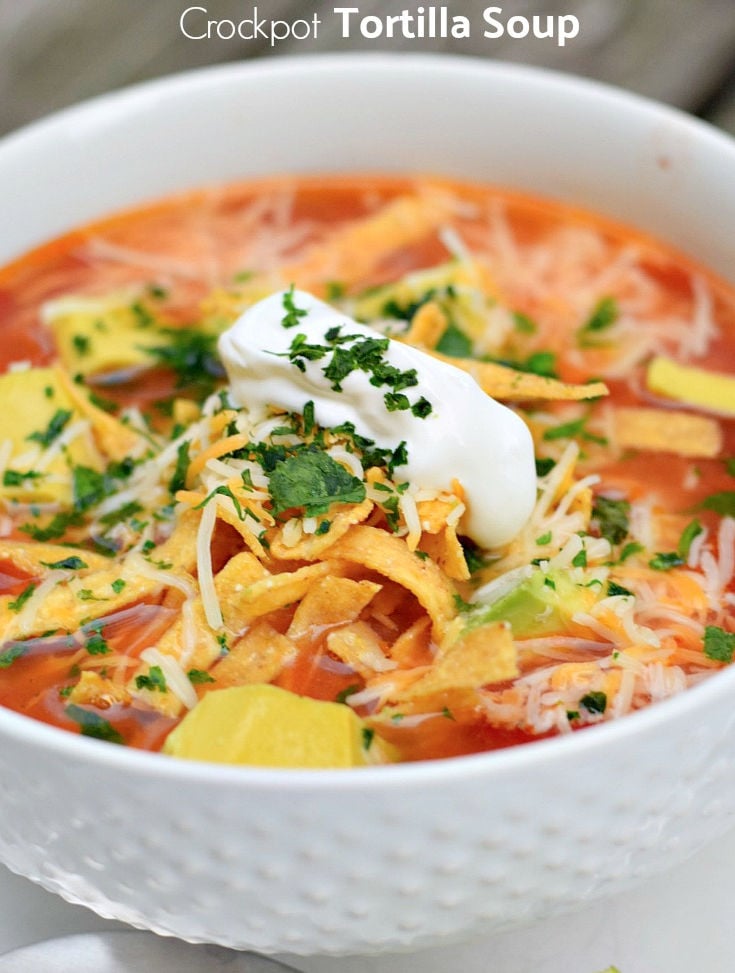 slow cooker tortilla soup