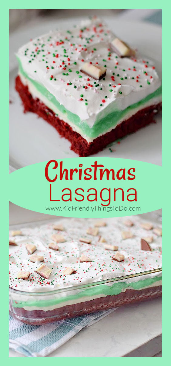 Christmas lasagna dessert 