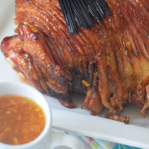 maple and orange glazed ham
