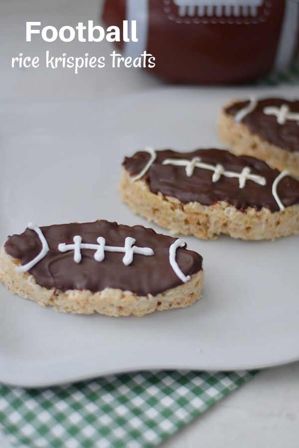 Football Field Cocoa Rice Krispie Treats for Superbowl - The