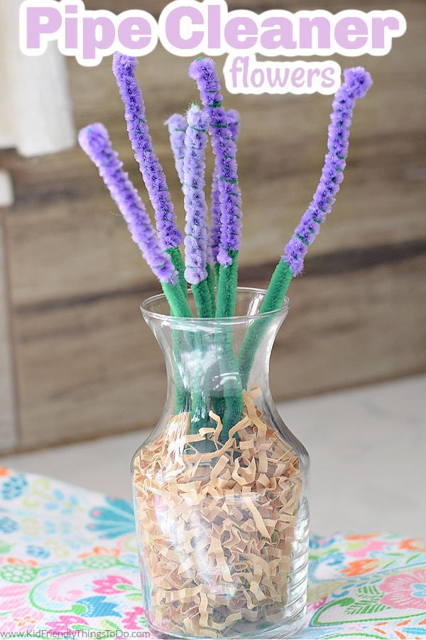 Pipe cleaner flowers - This crafty family