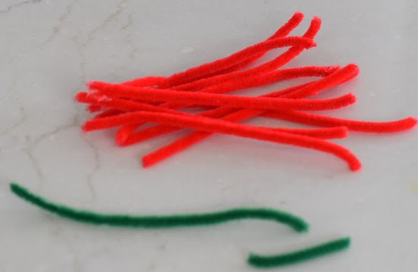 supplies for pipe cleaner flower 