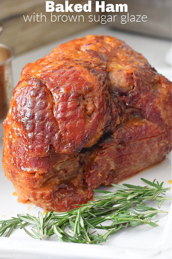 baked ham with a brown sugar glaze 