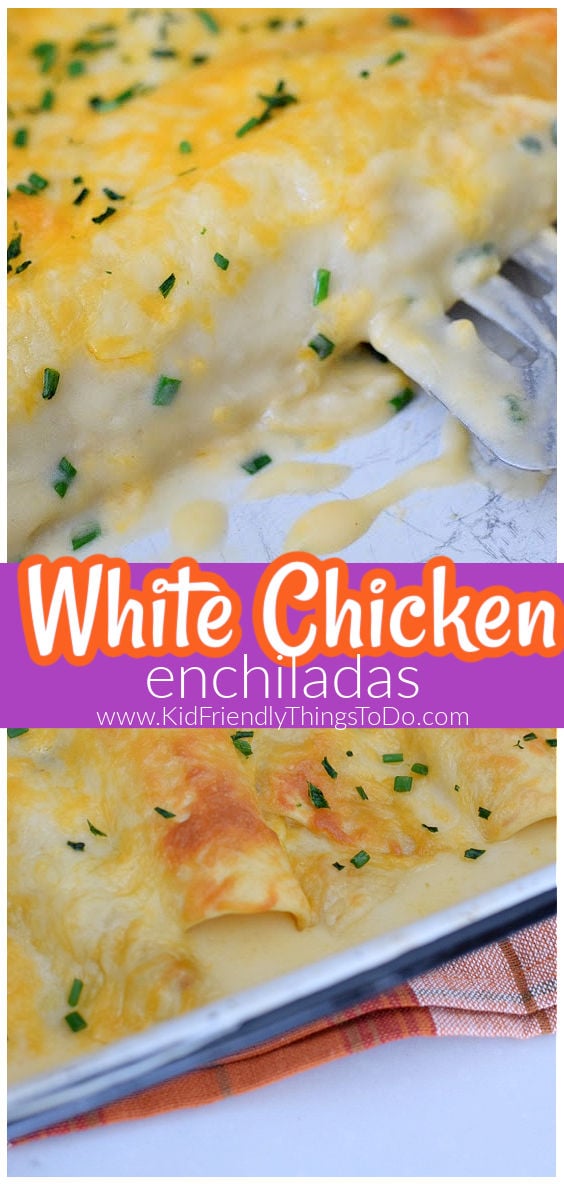 chicken enchiladas with white sauce