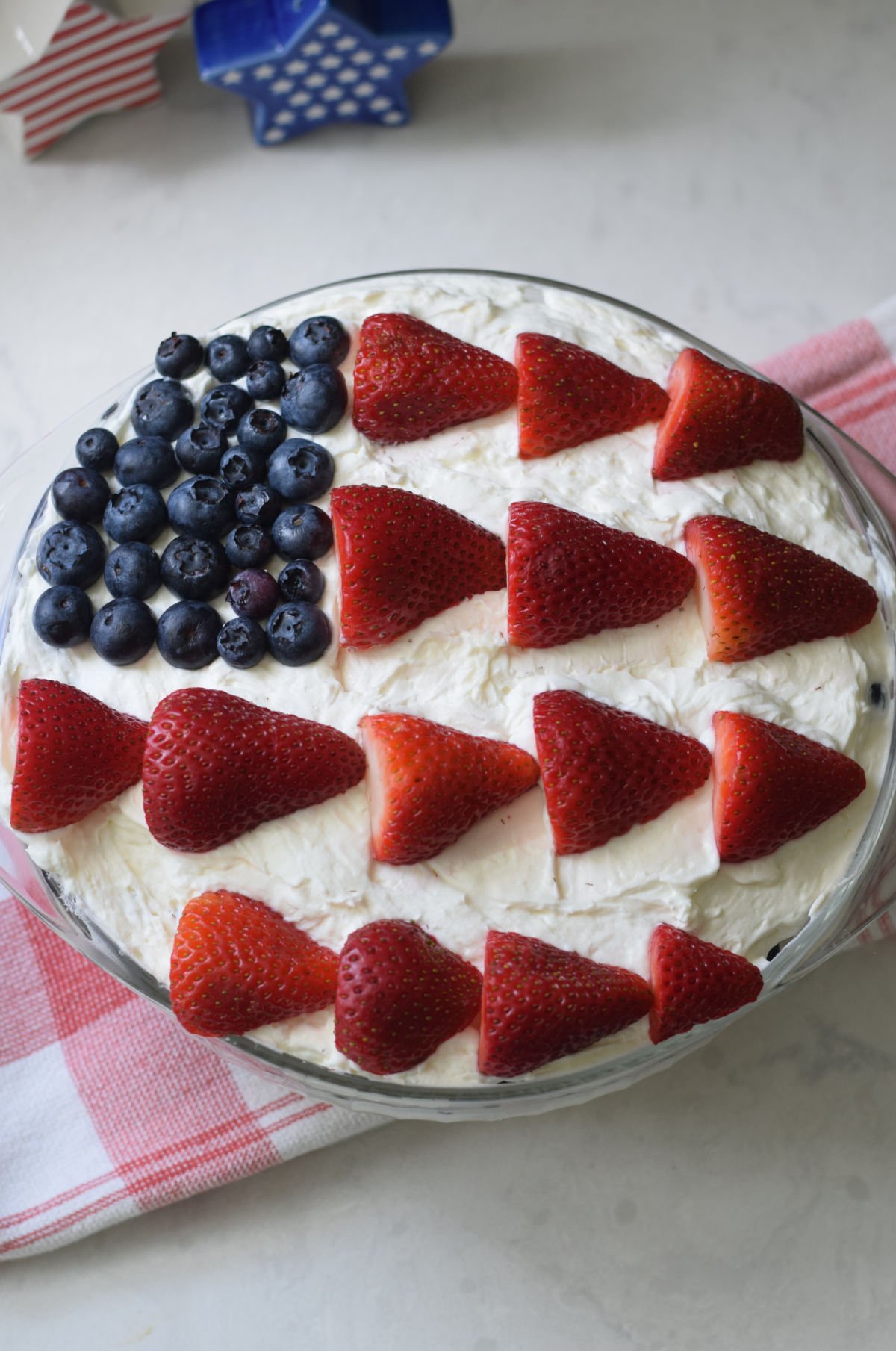 red, white, and blue dessert 