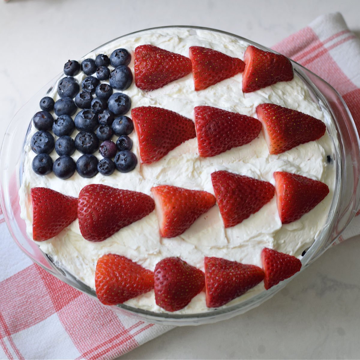 red, white, and blue dessert 