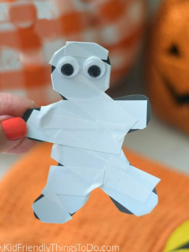 Tape Mummy Halloween Craft – Story