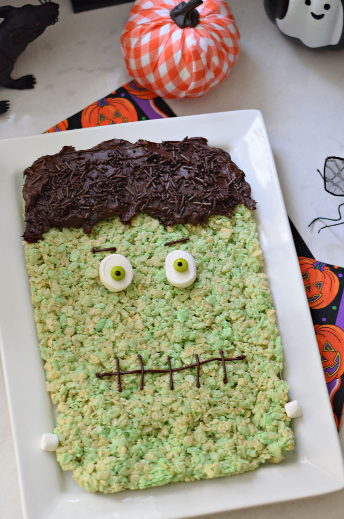 Frankenstein Rice Krispies Treat 