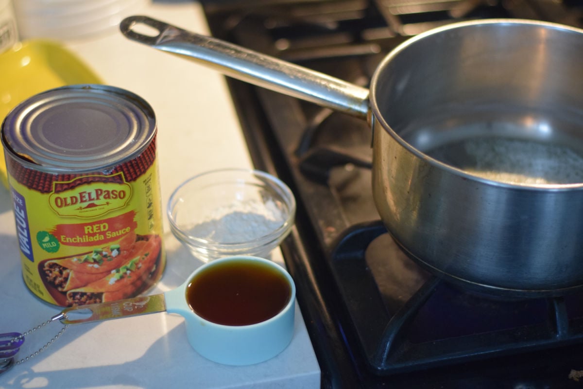 making enchilada sauce 