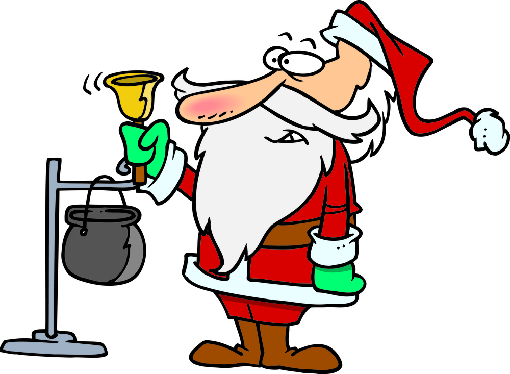 Santa ringing bell illustration 