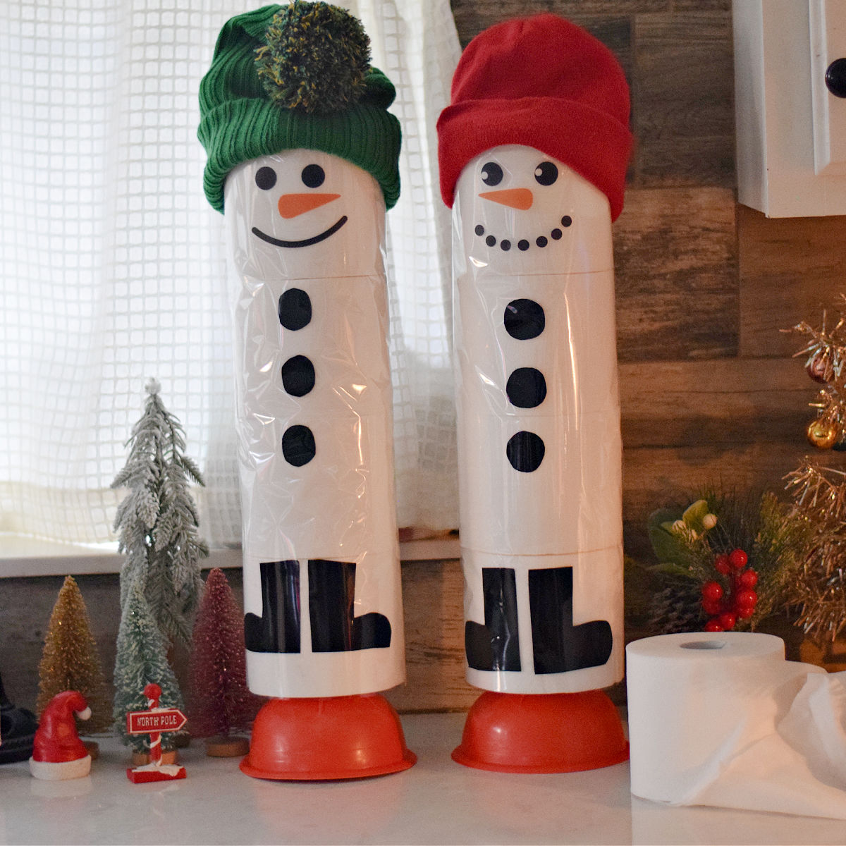 snowman toilet paper craft