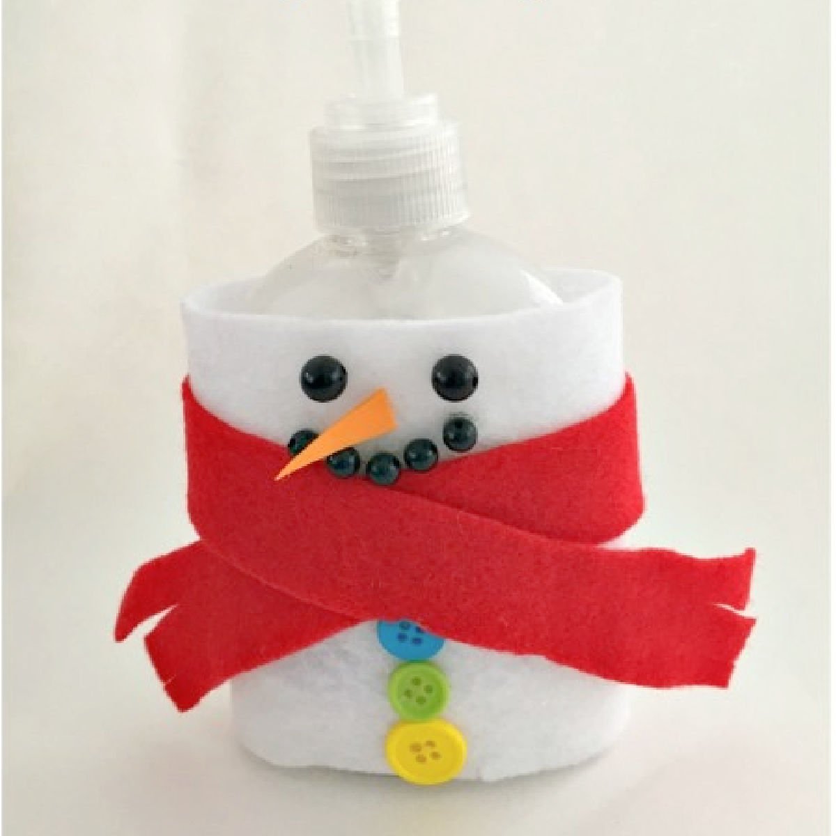 snowman soap dispenser craft 