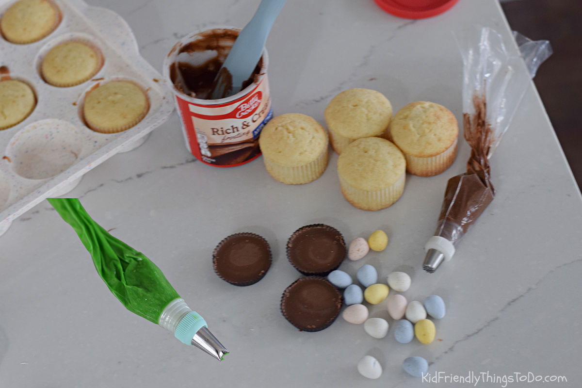 bird nest cupcake ingredients 